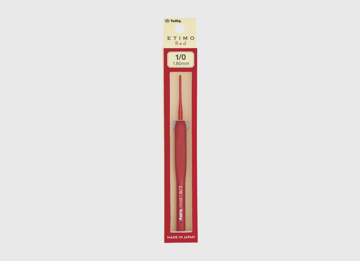 Crochet Hooks: Tulip Etimo Red Series (15 Sizes, Cushion Grip)