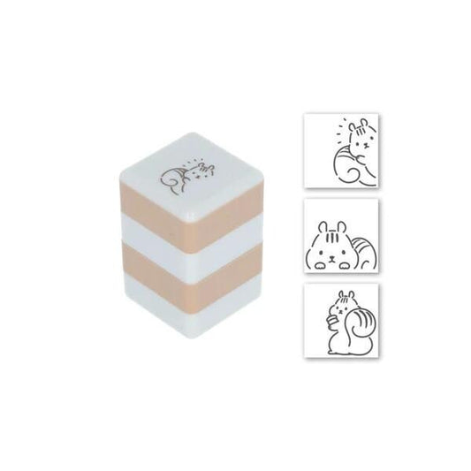 a white and beige striped object with a small illustration of a cat on it. There are also three smaller images of cats, each depicting a different pose or expression.