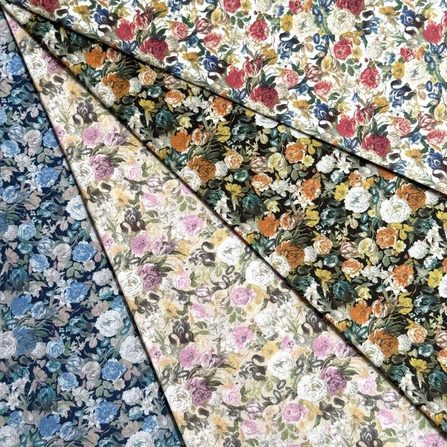 a collage of various floral patterns, including a variety of colors and designs.