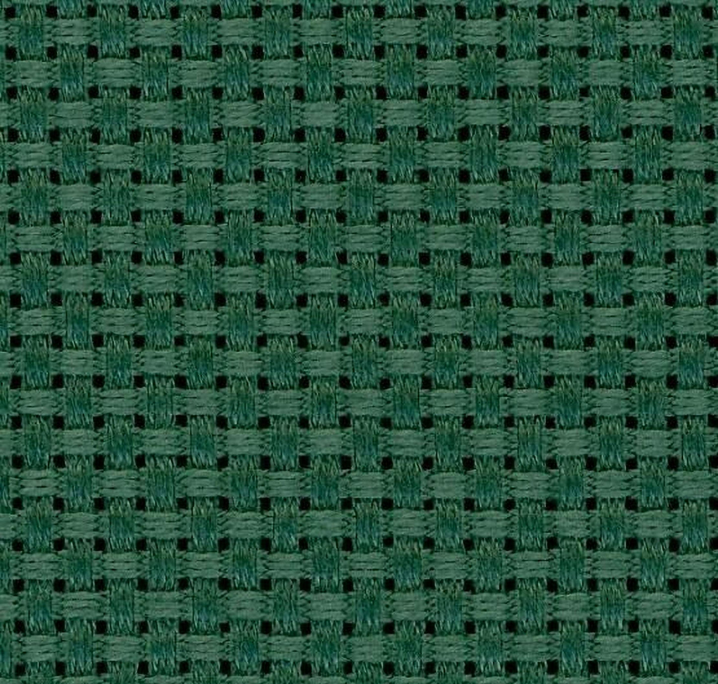 a close-up view of a green woven fabric with a repeating pattern of small squares or rectangles.