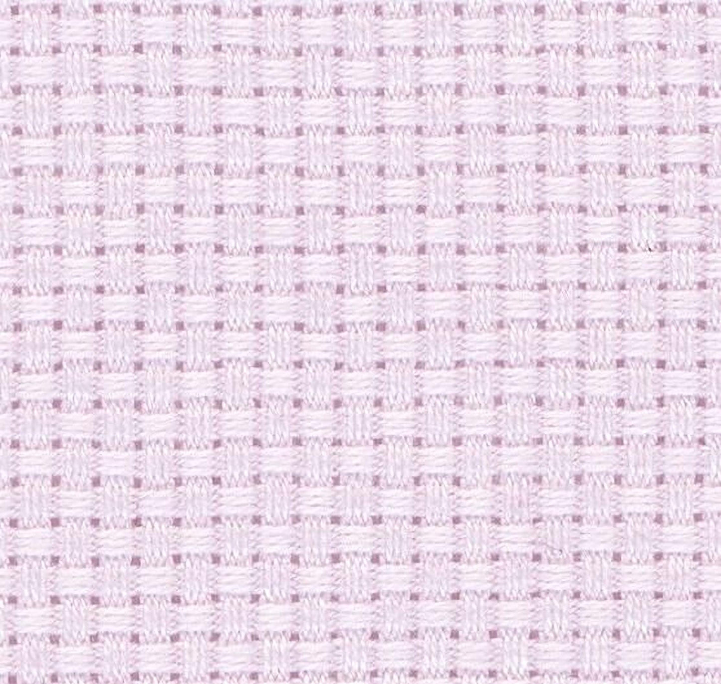 a close-up view of a fabric with a pink woven pattern. The fabric appears to be made of a light-colored material, possibly cotton or linen, and has a grid-like texture. The image does not contain any text or other discernible objects or actions.