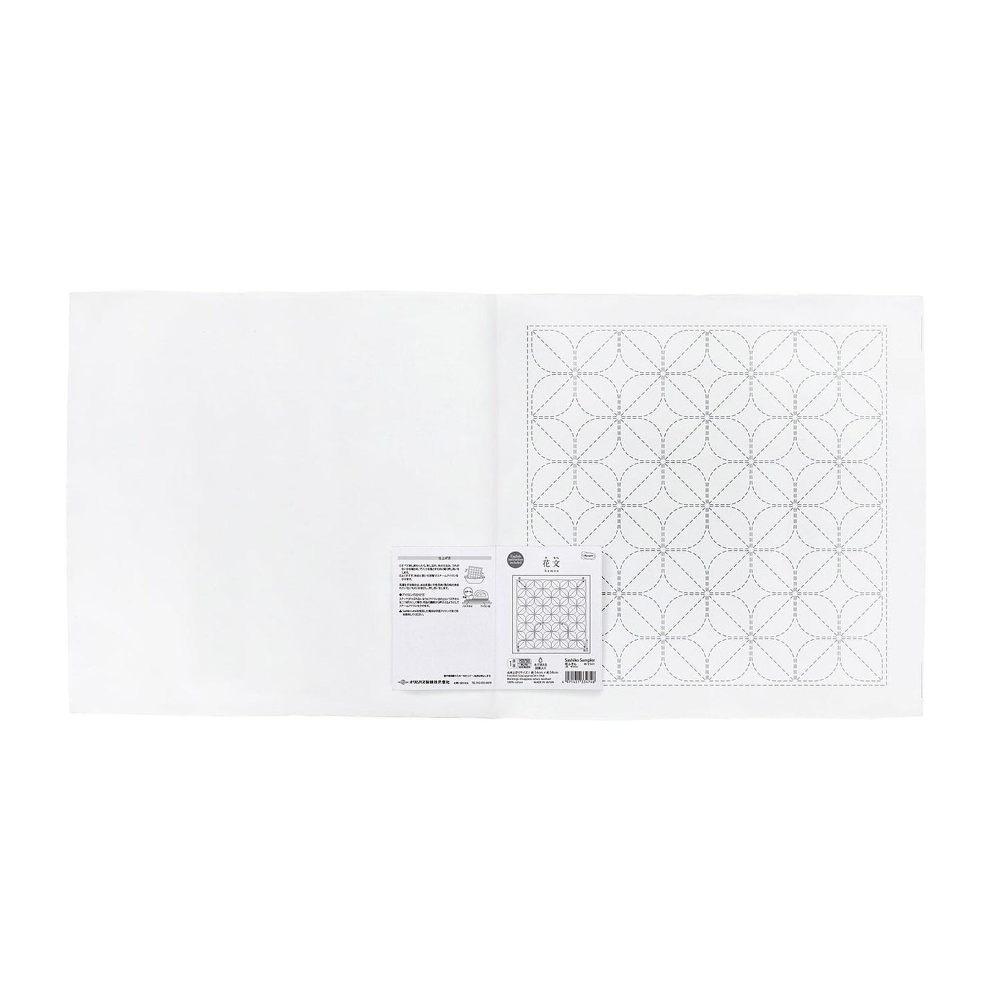 The image is a white square with a black and white pattern of circles on it.
