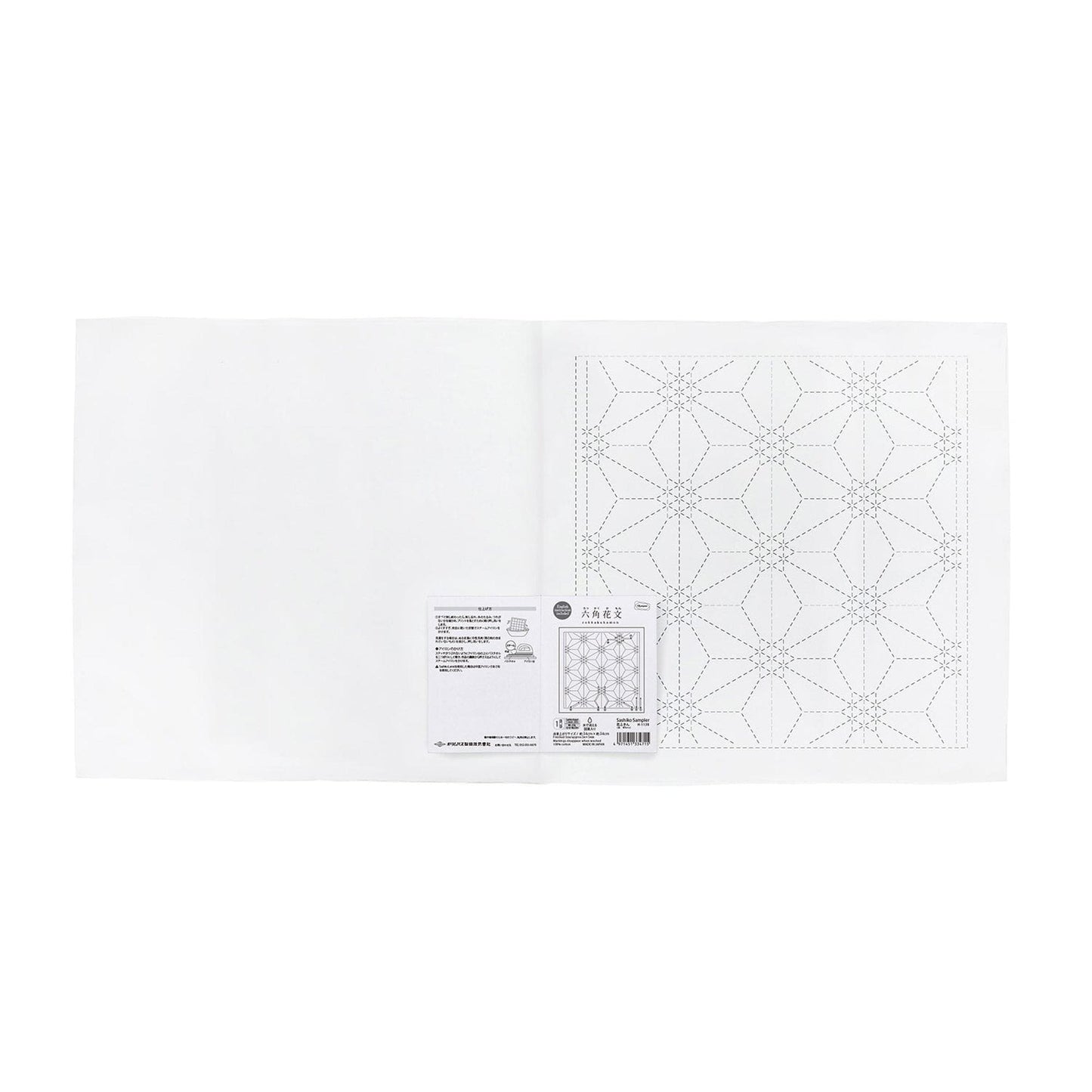 The image is a white square with a black geometric pattern on the right side.