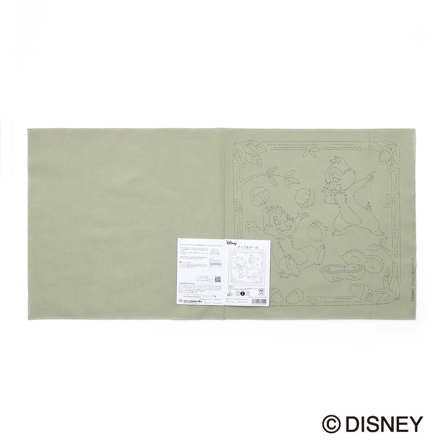 The image is a single, square-shaped piece of paper with a Disney-themed design on the right side.