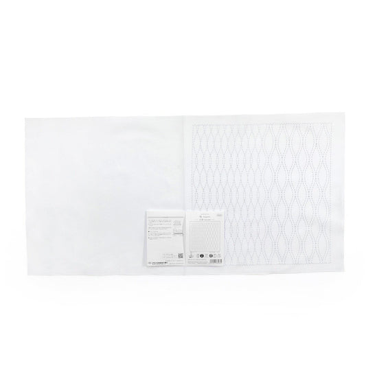 The image is a plain white sheet of paper with a printed pattern on the right side.