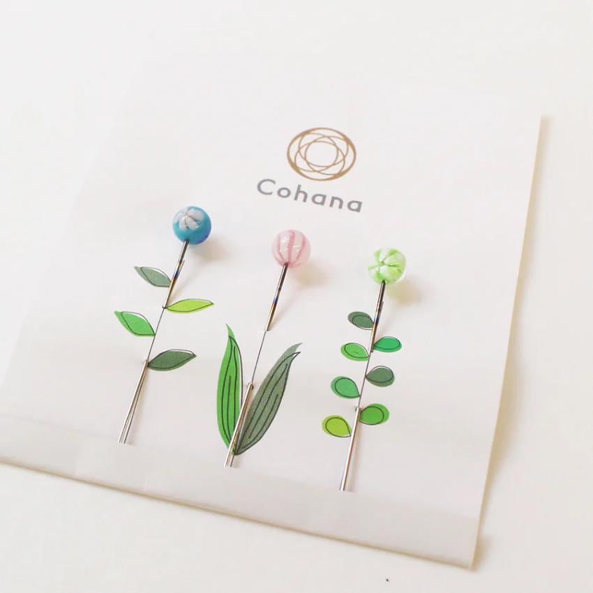 Cohana Japan Tombo dama Sewing Pins (set of 3 pins) - RANDOM assorted designs