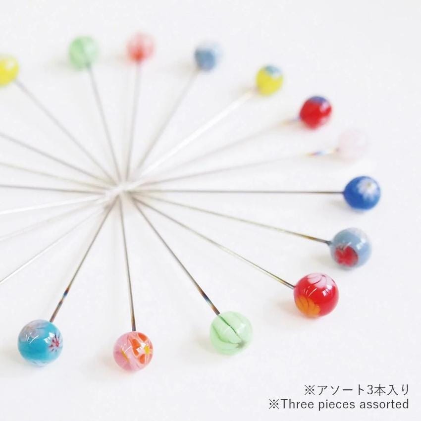 Cohana Japan Tombo dama Sewing Pins (set of 3 pins) - RANDOM assorted designs