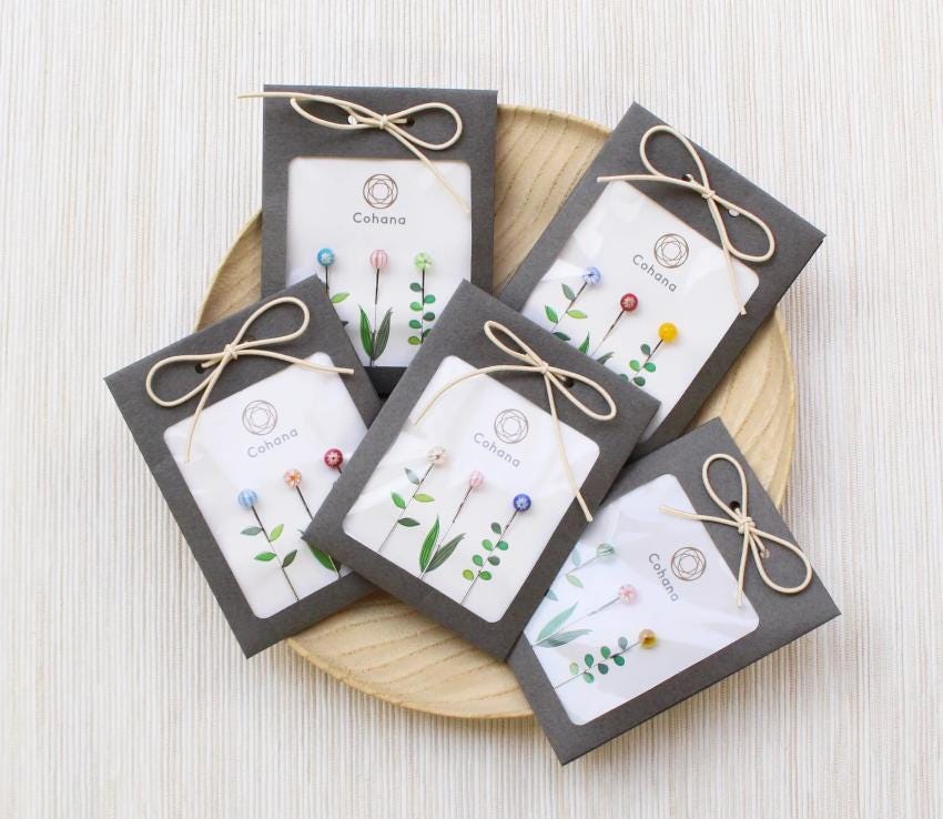 Cohana Japan Tombo dama Sewing Pins (set of 3 pins) - RANDOM assorted designs