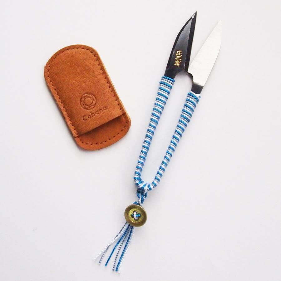 a pair of scissors sitting next to a wallet
