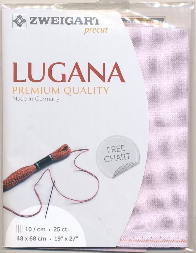 PRECUT Zweigart Lugana 25 Count evenweave Embroidery Cross-stitch Fabric 3835
