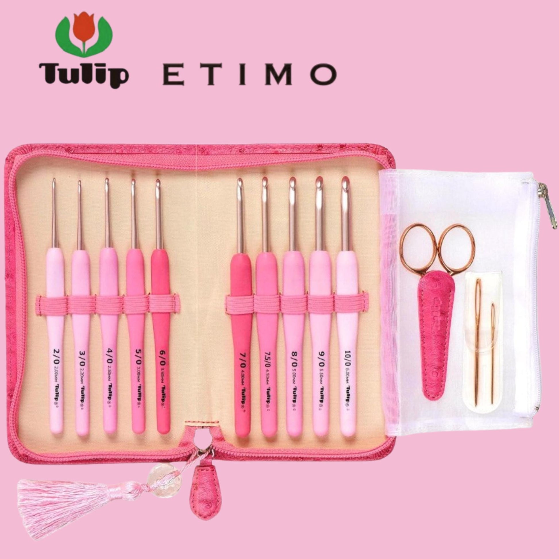 Tulip Etimo Rose Crochet Hook Set with storage case