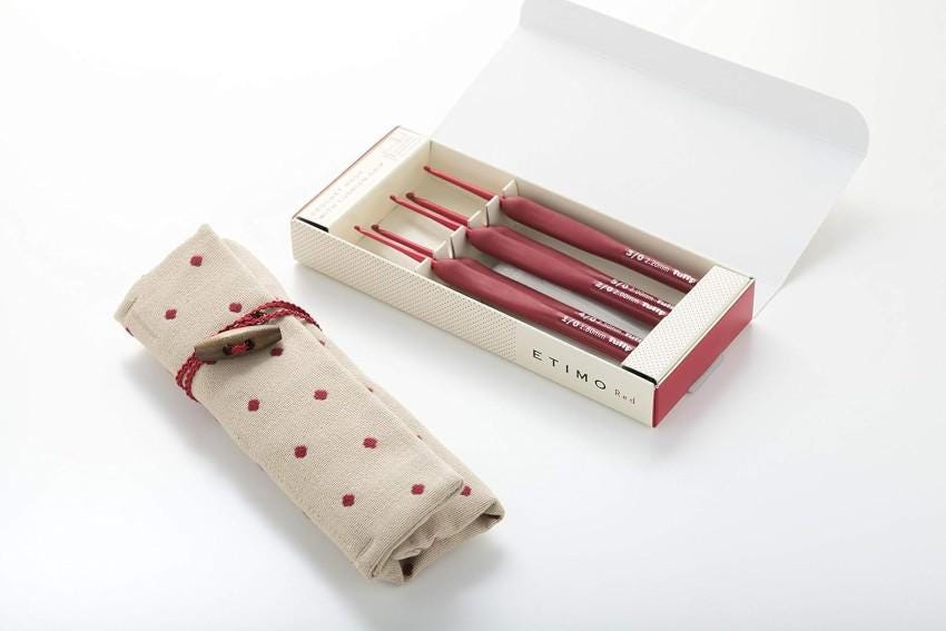 Tulip Etimo Red Crochet Hook Set with dots case