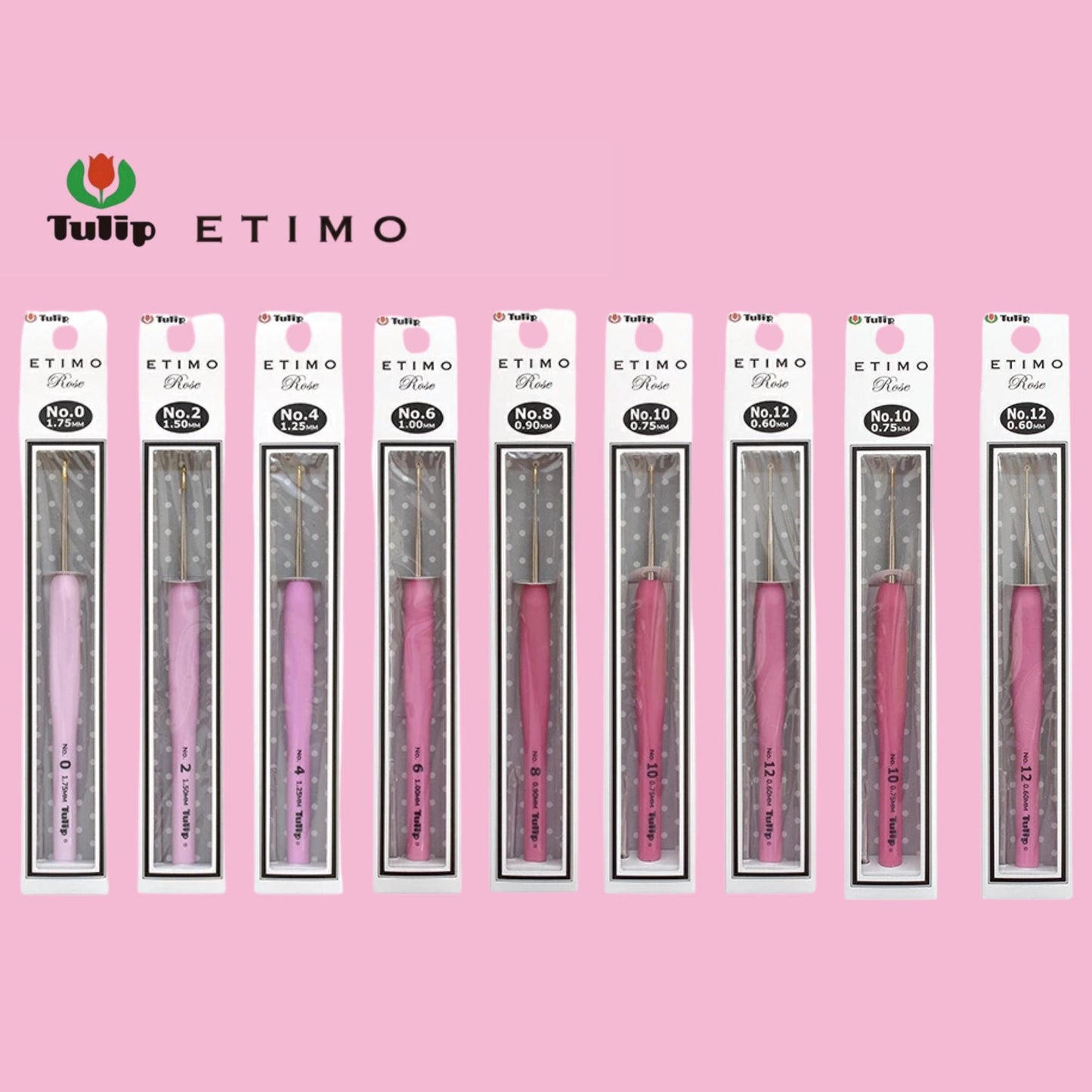Lace Crochet Hooks: Tulip Etimo Rose (Ergonomic, Pink)