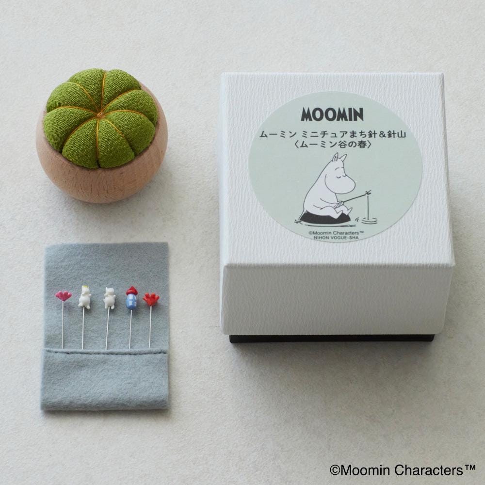 Moomin Miniature Pins & Pincushion - Spring Moominvalley Design