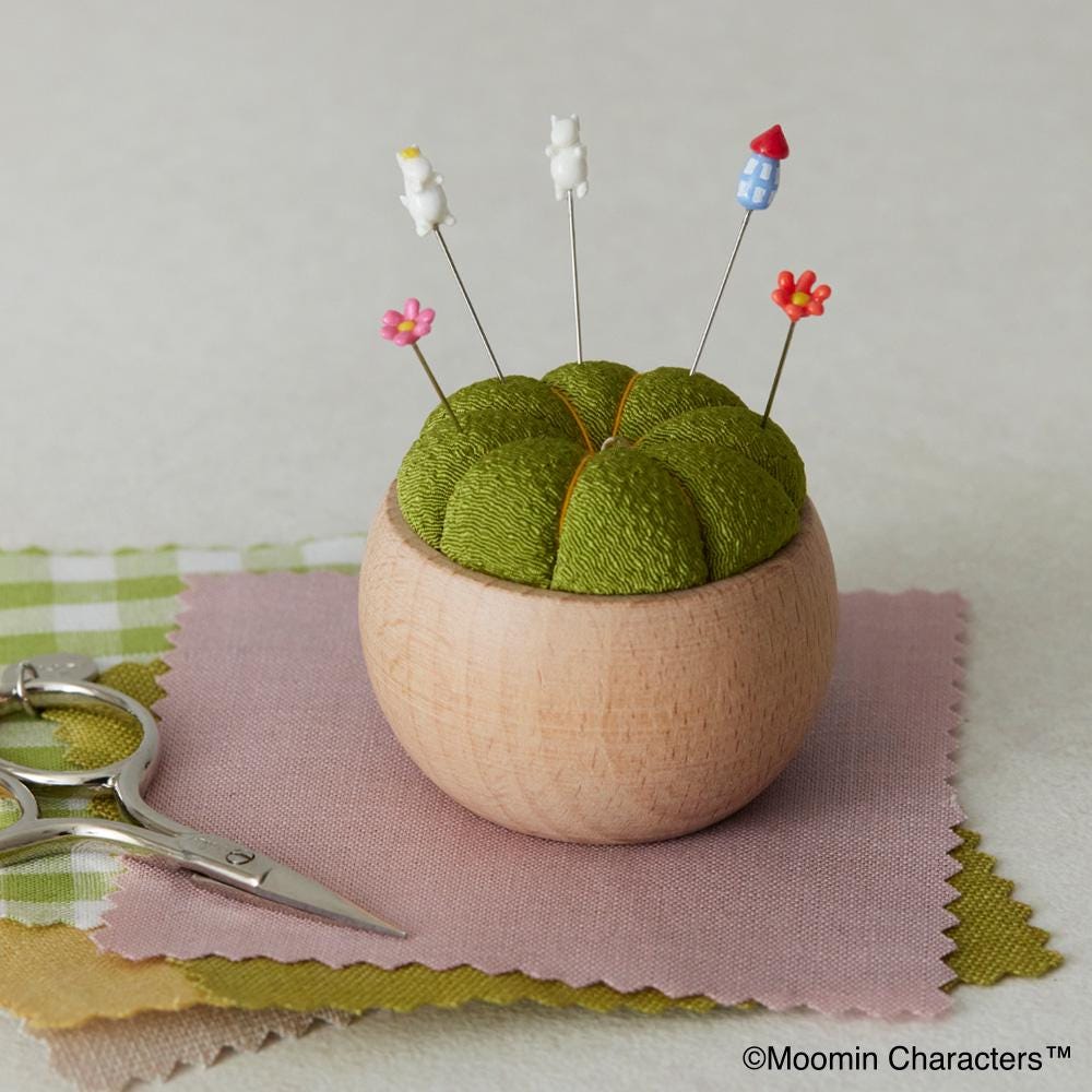 Moomin Miniature Pins & Pincushion - Spring Moominvalley Design