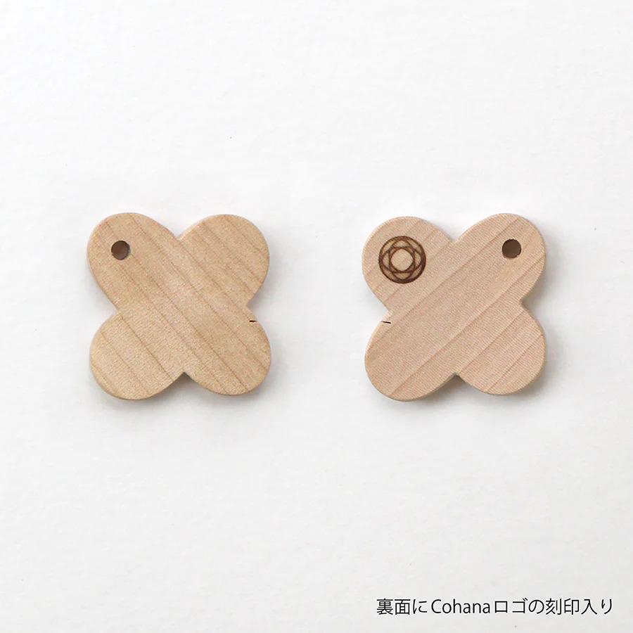 Two wooden shapes resembling butterfly wings are shown against a white background.