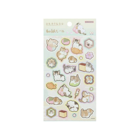 a collection of various cat-themed stickers, including illustrations of cats in different poses and settings.
