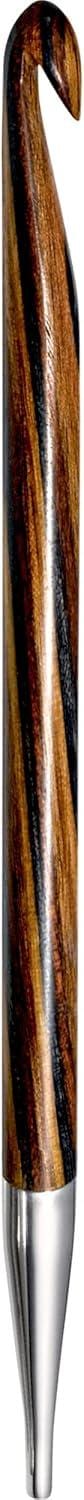 a wooden pen handle with a metal base.