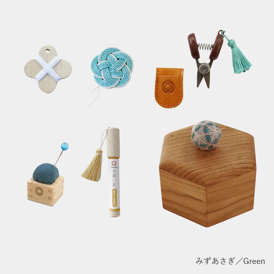 a wooden box with various items on it
