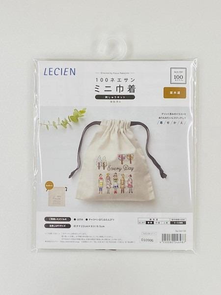a package of a drawstring bag with a printed design on it.
