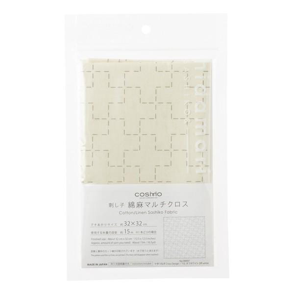 a package of fabric with a patterned design, likely a cotton linen material.