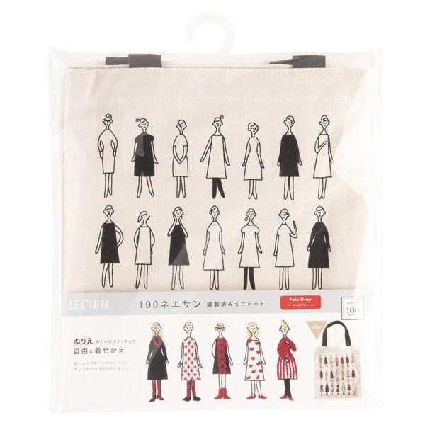 The image is a tote bag featuring a collection of stylized illustrations of women in various outfits, including dresses and accessories.