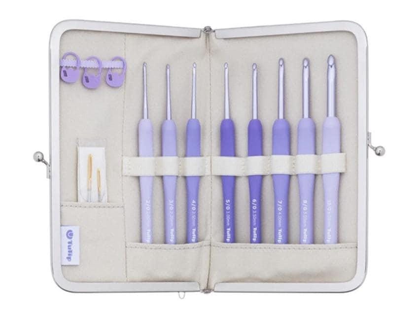 Tulip Etimo Murasaki Crochet Hook Limited edition Set – Purple Ergonomic, Grip, Smooth Stitching