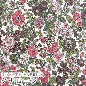 The image is a collage of various colorful floral patterns, including red, pink, and green flowers, along with leaves and other natural elements. The text "LIBERTY FABRICS" is visible, suggesting the image may be related to a product or brand.