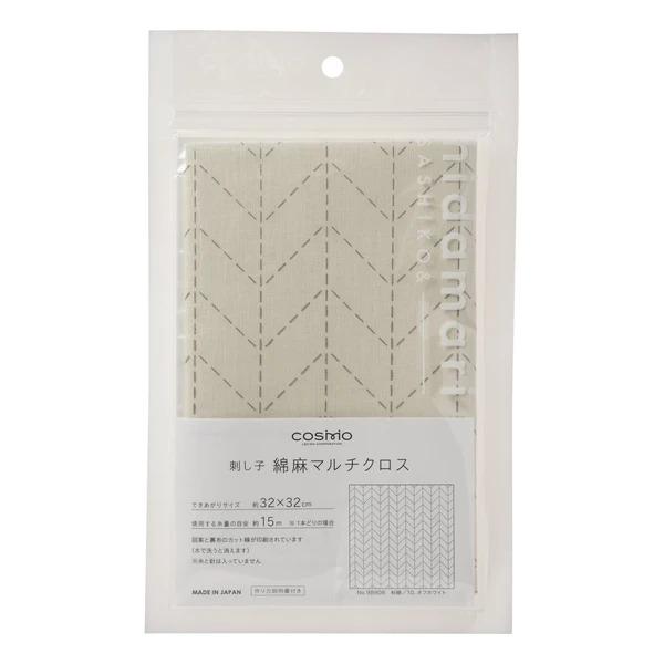 a package of a fabric with a zigzag pattern, likely a type of quilted or woven material.