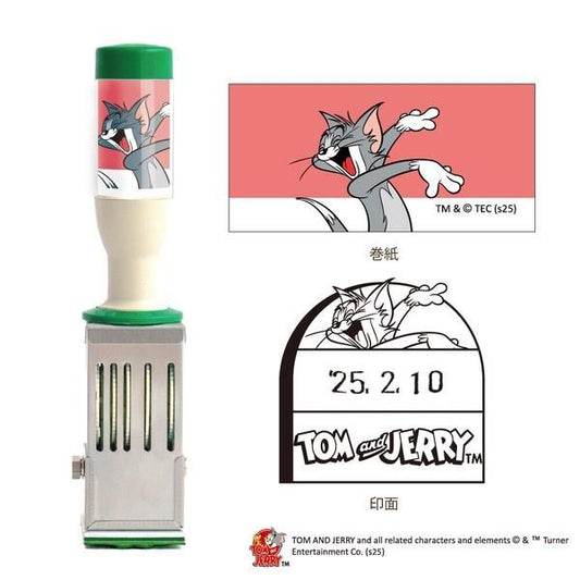 a collection of cartoon character-related items, including a green and white bottle, a red and white poster, and a black and white label.