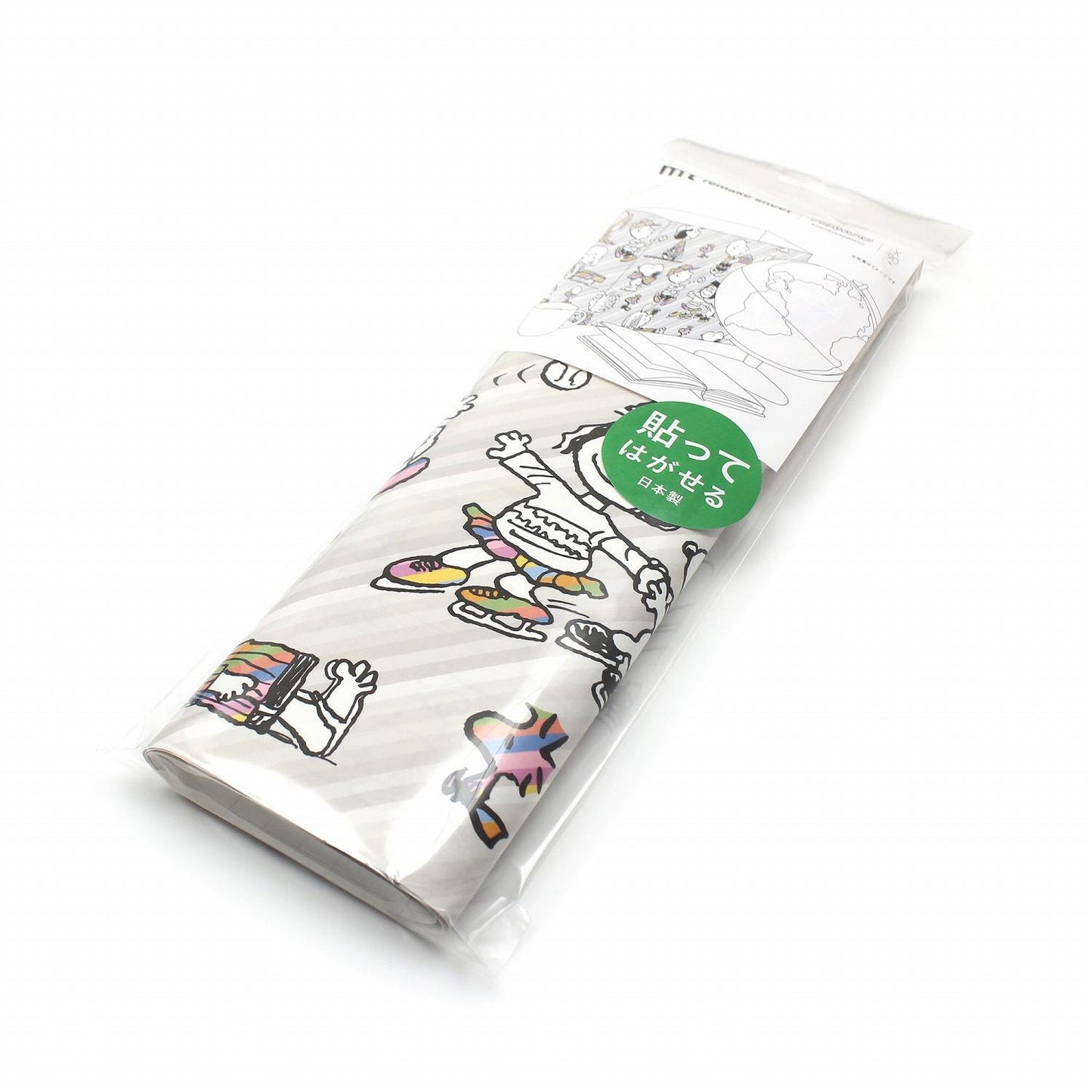 A package of cartoon-style stickers featuring a character riding a skateboard.