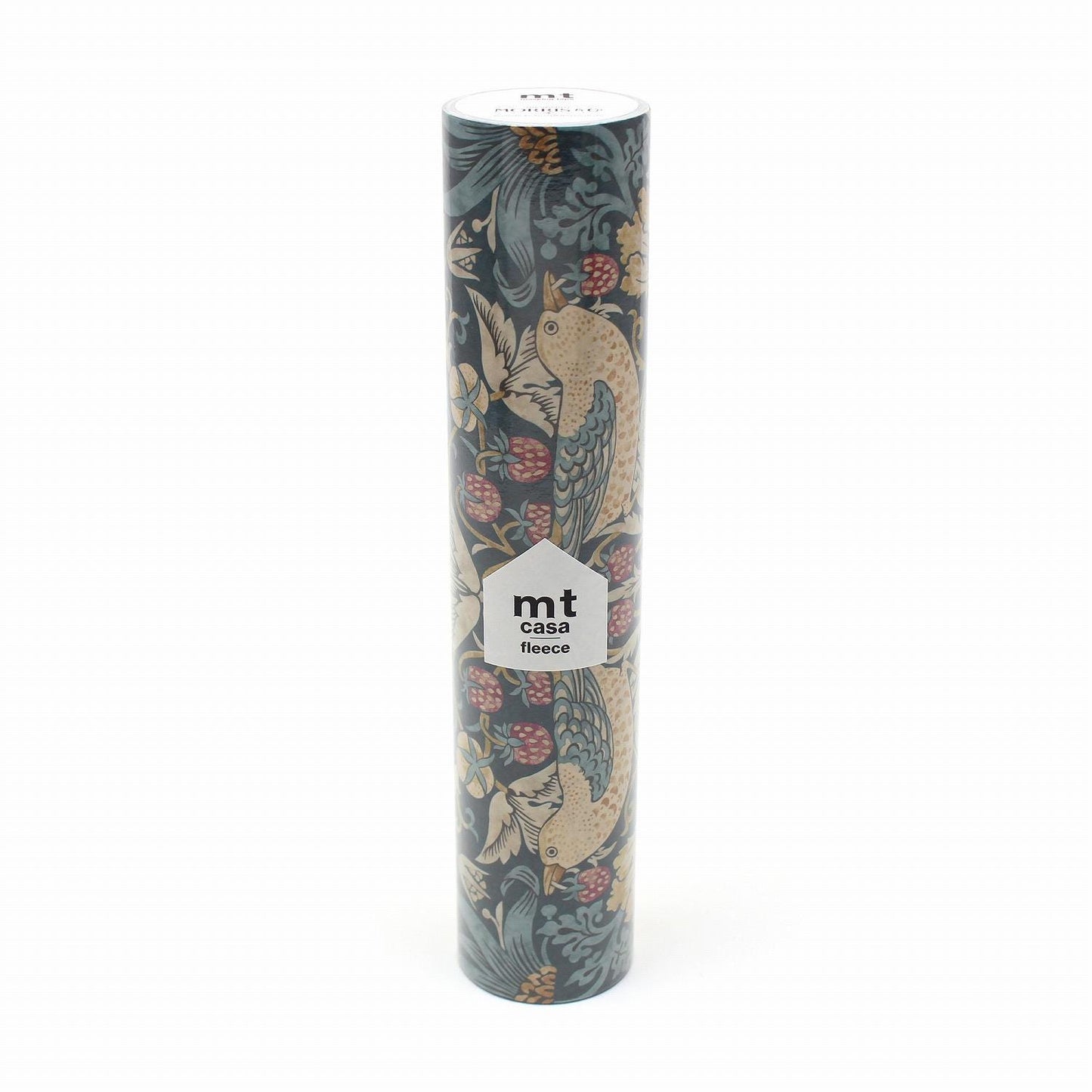 a cylindrical object with a floral pattern on it.