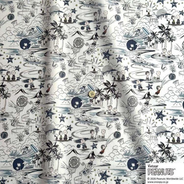 The image is a collage of various cartoon-style illustrations, including palm trees, stars, and other whimsical elements, arranged in a repeating pattern.