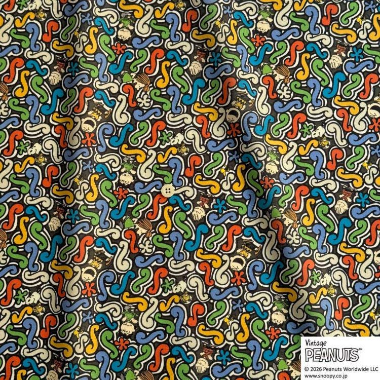 The image is a vibrant and colorful collage of various abstract shapes and patterns, including swirls, curves, and other organic forms. The patterns are arranged in a repeating pattern, creating a visually striking and dynamic composition.