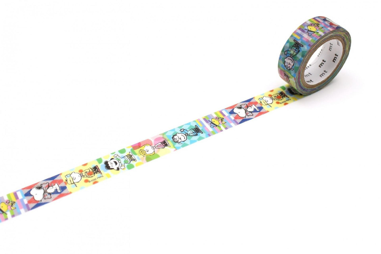 mt x Snoopy Washi Tape - Japanese Paper, Multi-Color, 15mm Wide