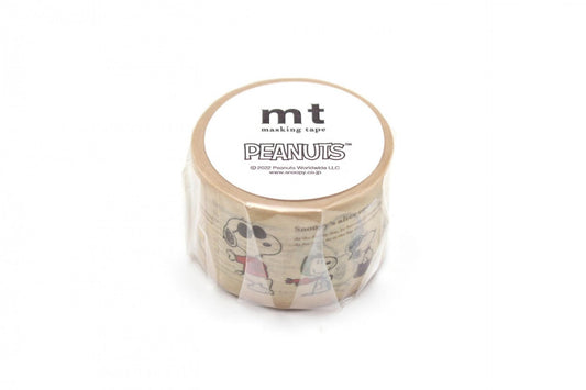 A cylindrical container with a label that reads "Peanuts" and "mt masking tape" printed on it.