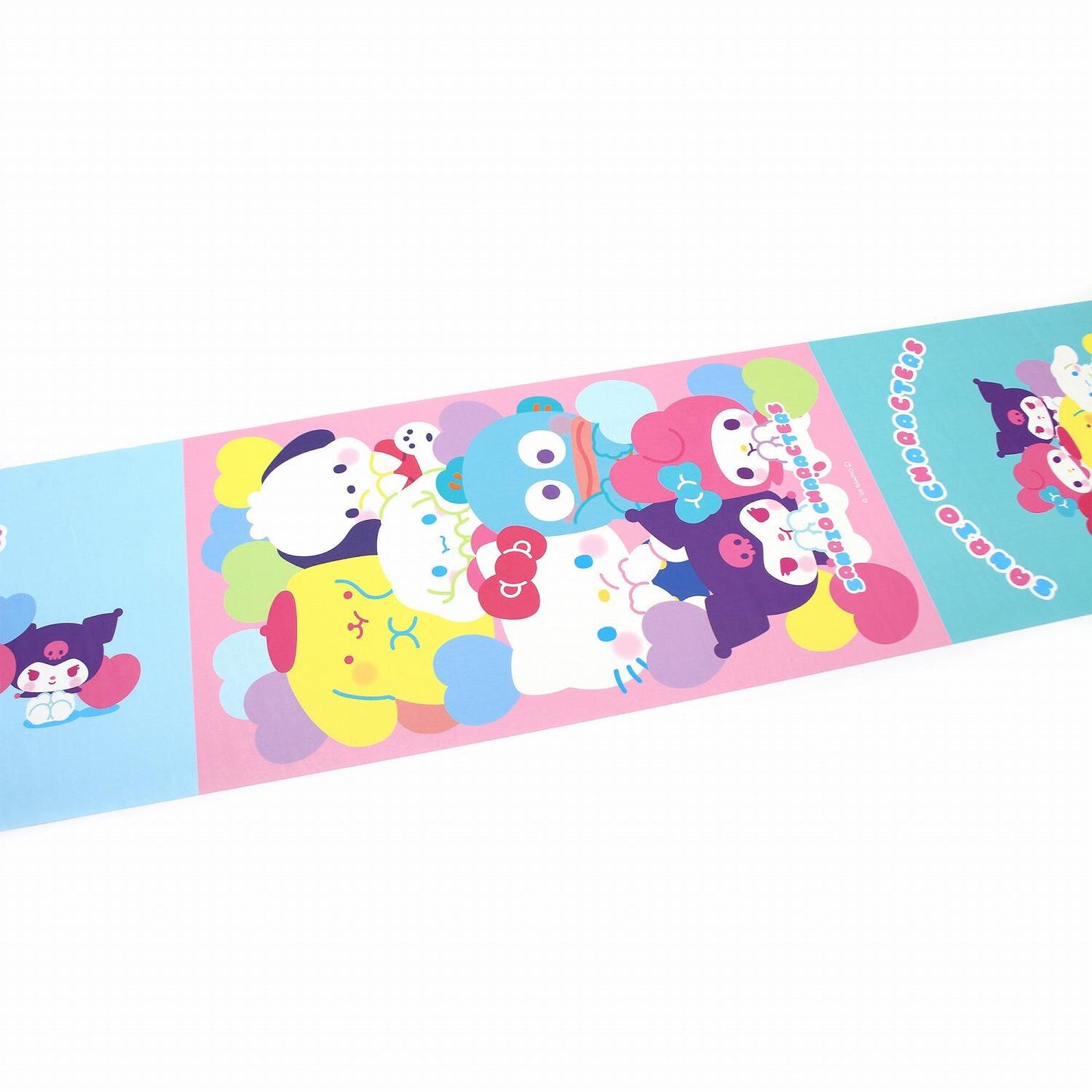 A colorful and playful image featuring various cartoon characters, including a cat, a dog, and other animals, arranged in a collage-like manner.