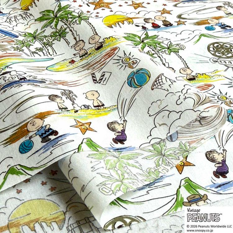 The image is a collage of various cartoon-style illustrations, including Peanuts characters and other whimsical scenes. The illustrations are colorful and detailed, showcasing a range of elements such as palm trees, clouds, and other natural and man-made objects. The overall composition is lively and engaging, with a sense of nostalgia and a playful, imaginative style.