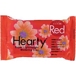 The image is a package of red modeling clay that is described as "Hearty" and "Super lightweight".