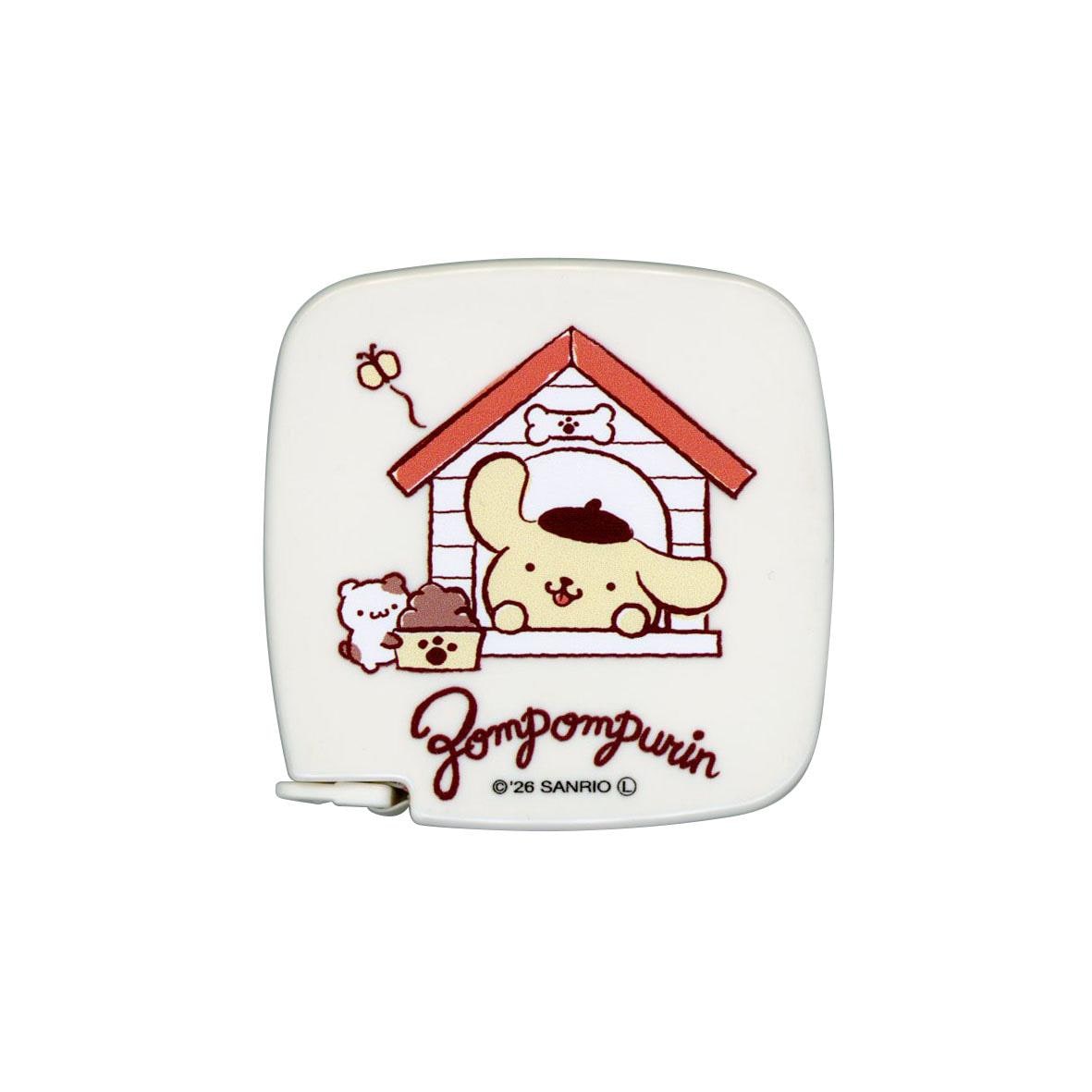 A square-shaped white object with a cartoon image of a dog and a cat inside a house.
