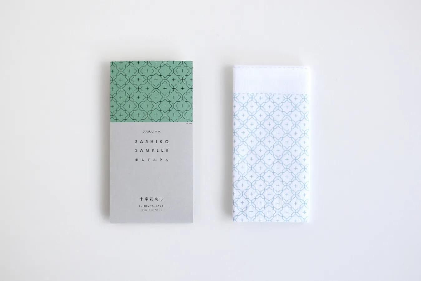 two identical pieces of paper or packaging with a green and white patterned design on them, placed side by side against a white background.