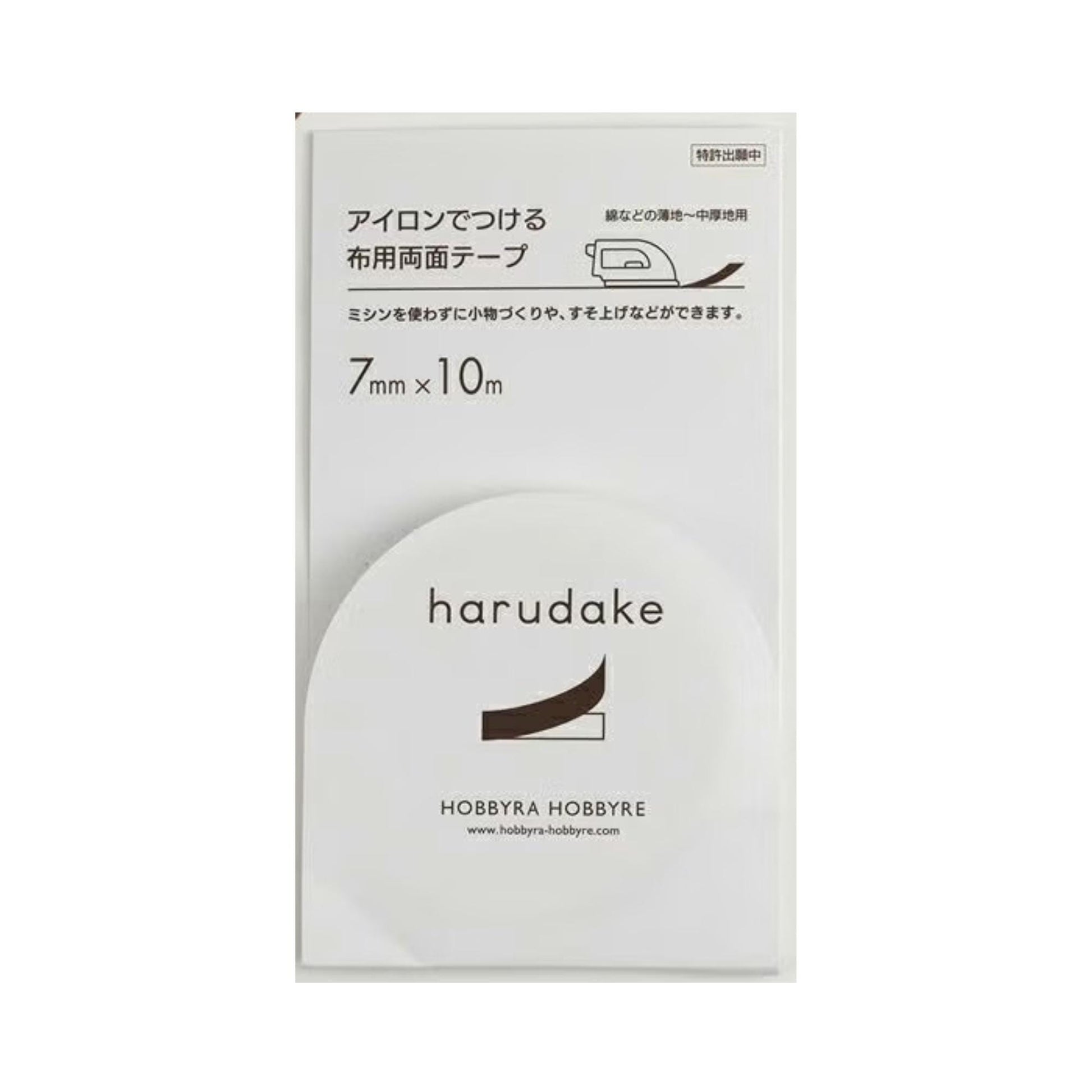 The image is a product packaging for a hobbyry hobbybake, which is a type of ironing board. The packaging has a white background with black text and a logo.