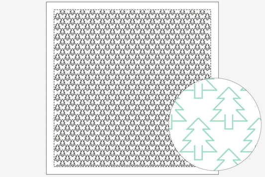 a repeating pattern of black and white triangles, with a circular pattern of green triangles overlaid on it. The pattern is composed of numerous small triangles, creating a visually striking and intricate design.