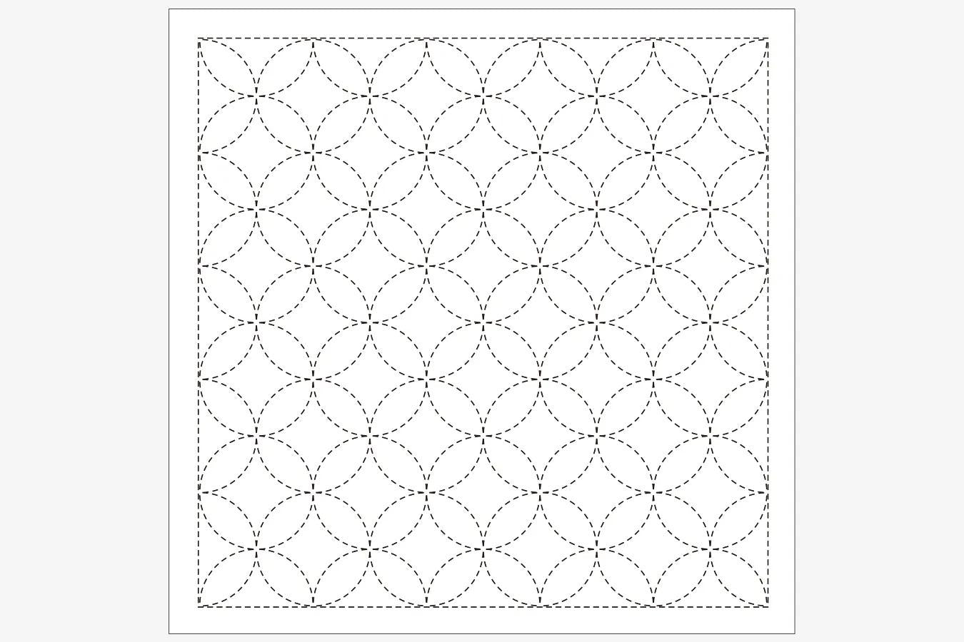 a repeating pattern of circles, with each circle being connected to the one next to it by a line. The pattern consists of a grid of circles, creating a visually striking and intricate design.