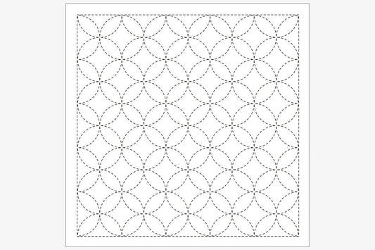 a repeating pattern of circles, with each circle being connected to the one next to it by a line. The pattern consists of a grid of circles, creating a visually striking and intricate design.