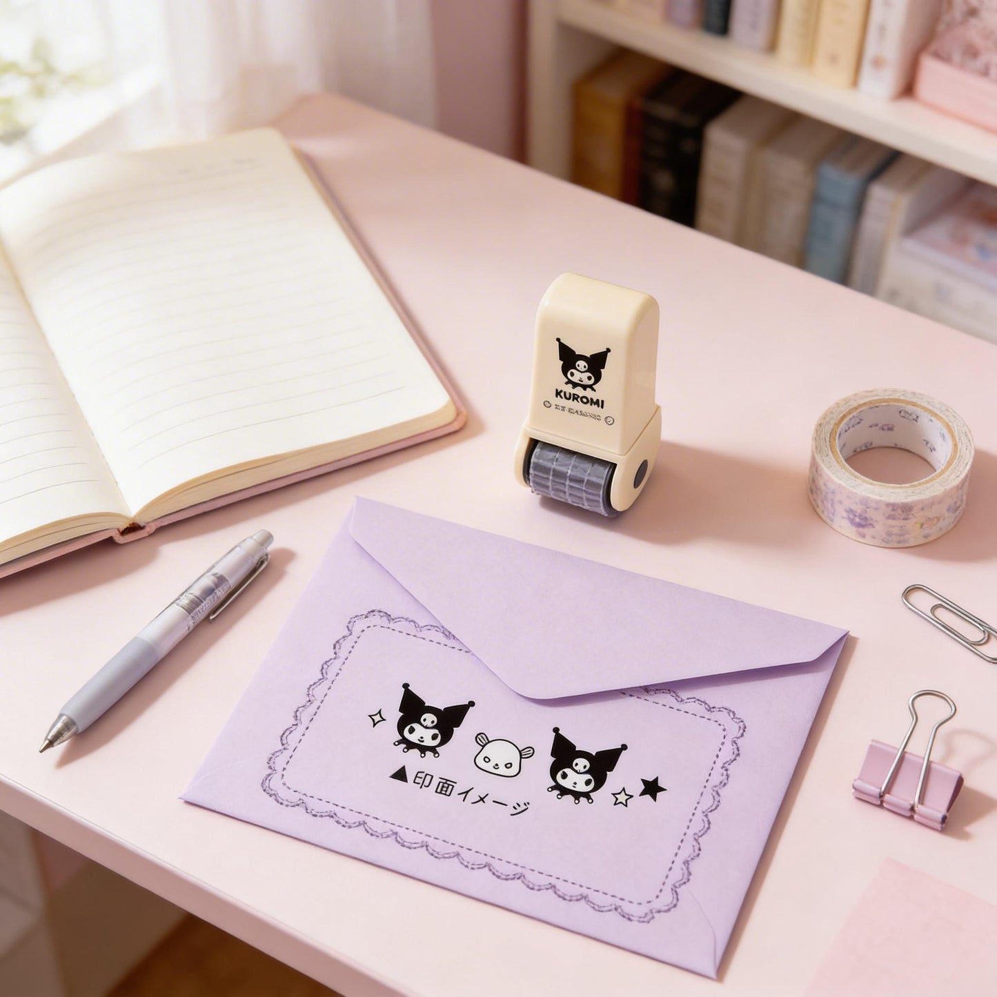 Kuromi Rolling Stamp - Sanrio CORO-RE for Letters and Notebooks