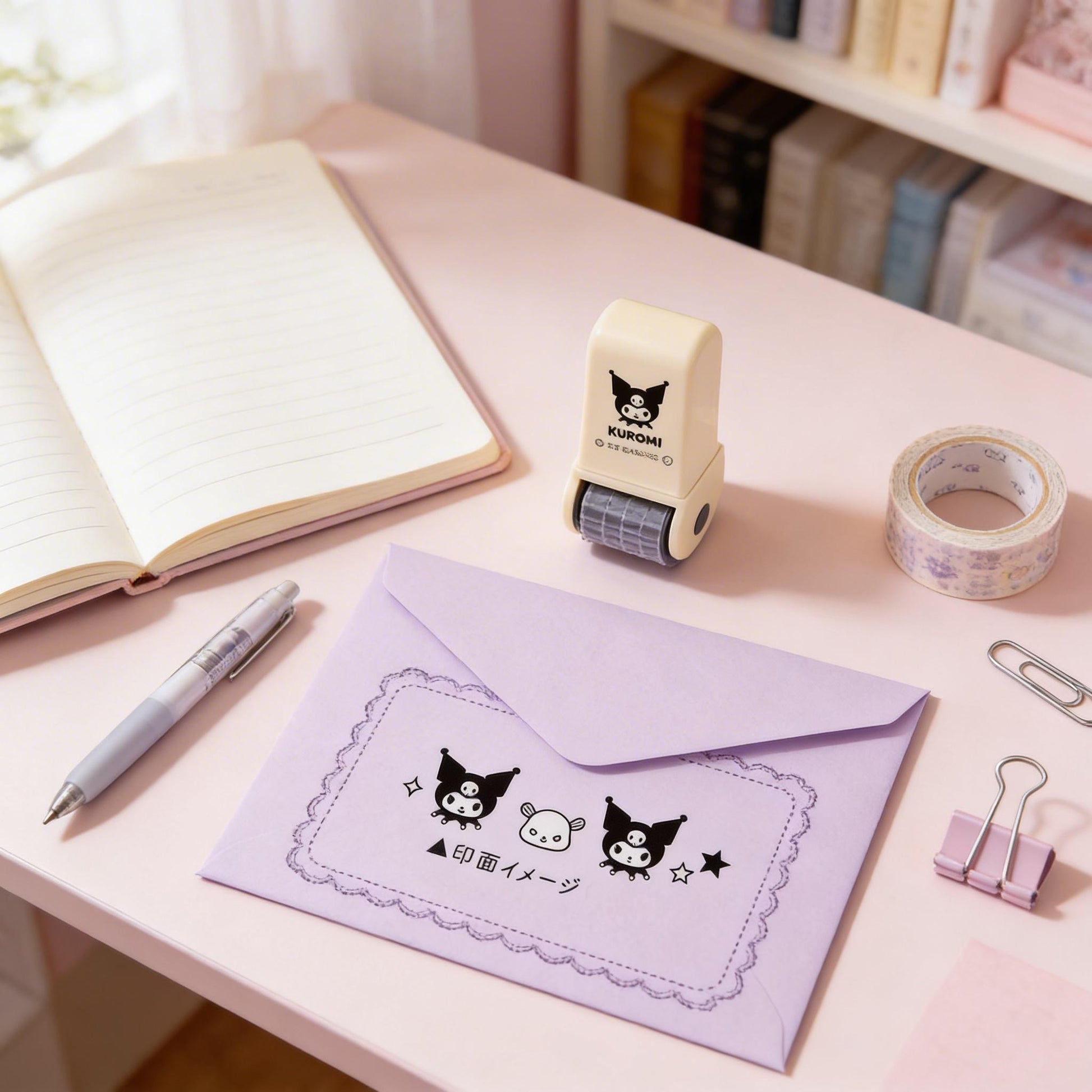 Kuromi Rolling Stamp - Sanrio CORO-RE for Letters and Notebooks