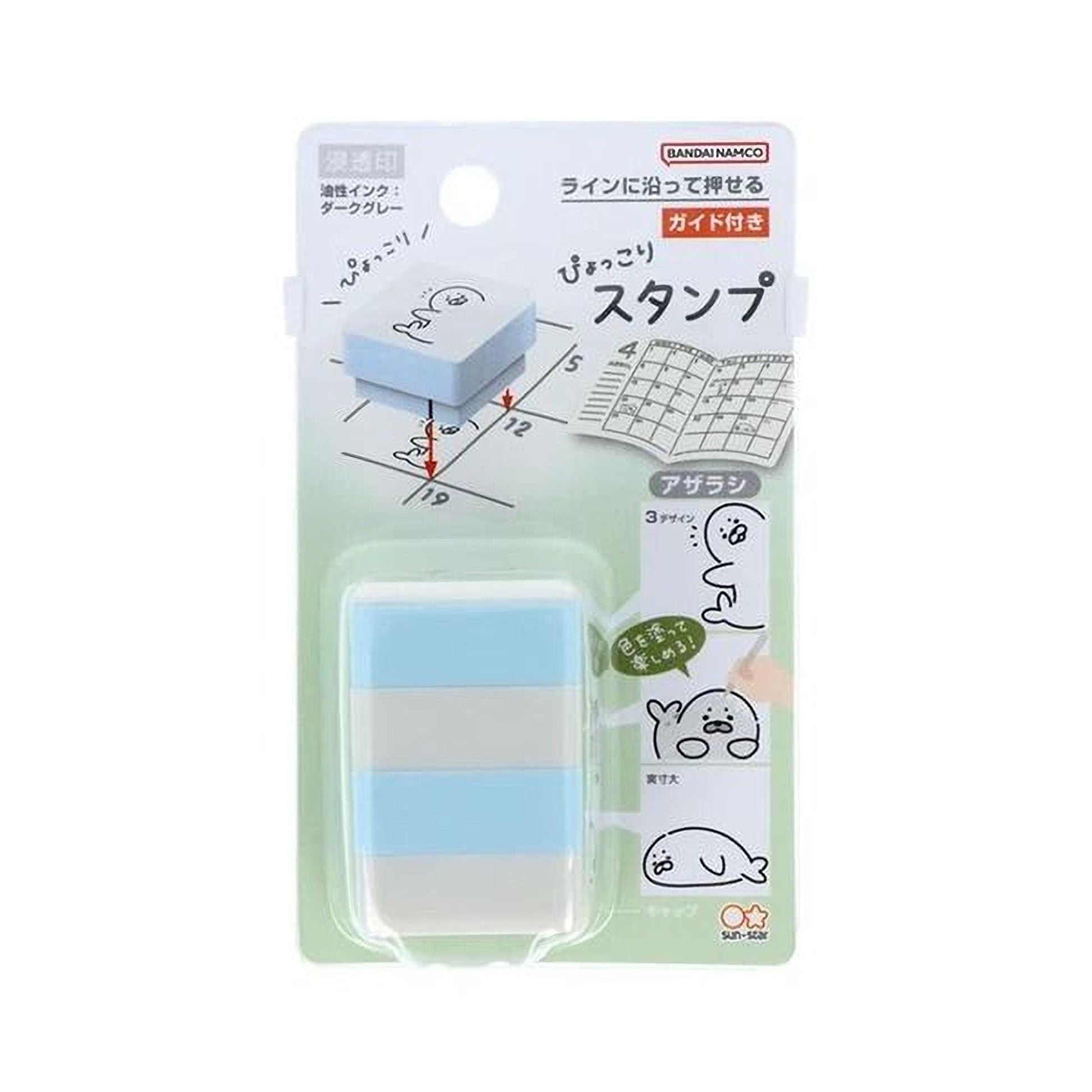 The image is a product packaging for a product called "BANDANAMCO" that is a type of eraser. The packaging features a picture of the eraser and some text in Japanese.