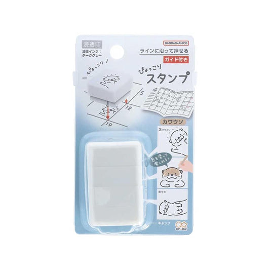 The image is a product packaging for a white eraser with a cartoon character on it.