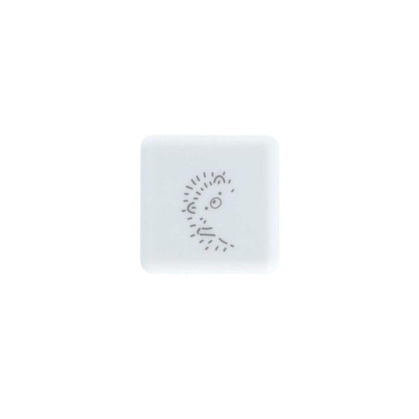 A white square with a simple black line drawing of a face on it.